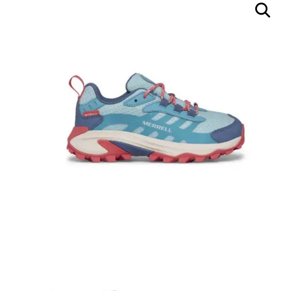 Moab Speed 2 Waterproof Junior Walking Shoes - Blue and pink size girls 3